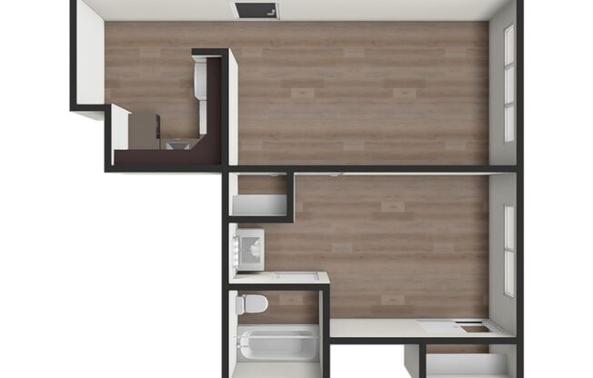 1 bed, 1 bath, 500 sqft, $999, Unit 7