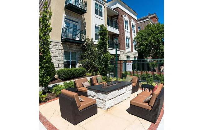 Outdoor Fire Pit at The Village Lofts, Greensboro, NC 27455