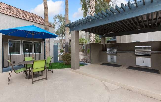 Exterior BBQ Area at Rio Seco Apartments