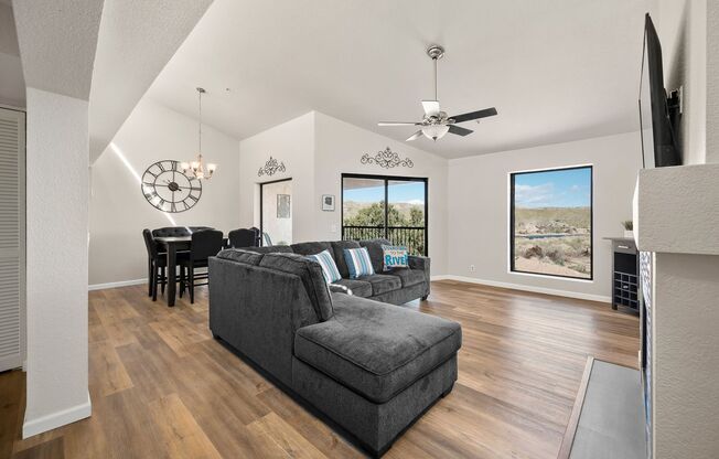 Waterfront Furnished 2BR Condo with Great RIVER & MOUNTAIN VIEWS