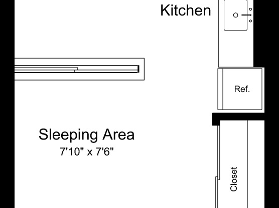 Studio, 1 bath, 481 sqft, $2,895, Unit 414