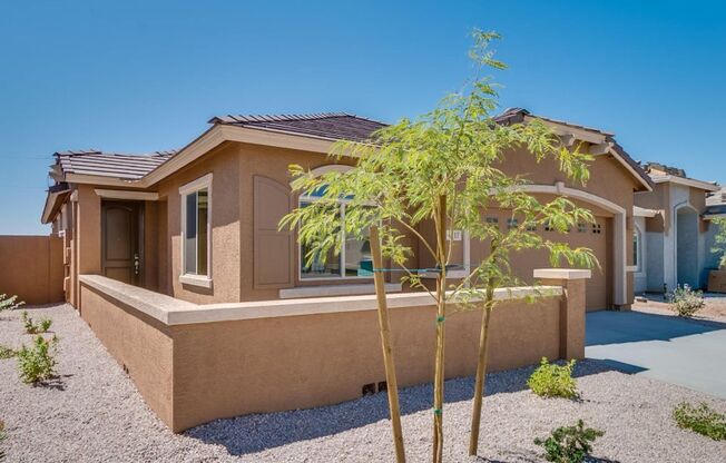 This stunning single-story home!