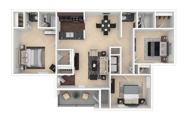 3 beds, 2 baths, 1,248 sqft, $1,435