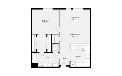 1 bed, 1 bath, 830 sqft, $3,678