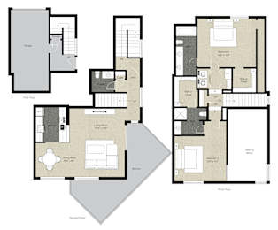 2 beds, 2.5 baths, 1,408 sqft, $3,620
