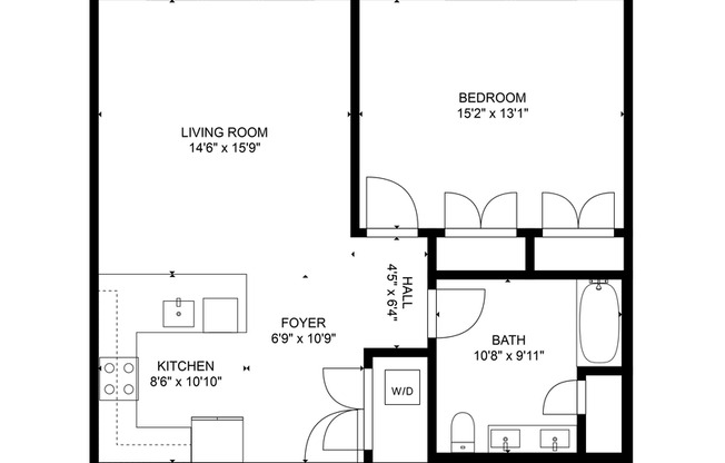 1 bed, 1 bath, 736 sqft, $2,675, Unit 525