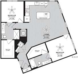 2 beds, 2 baths, 1,347 sqft, $2,135