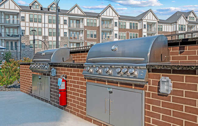 Outdoor grill station