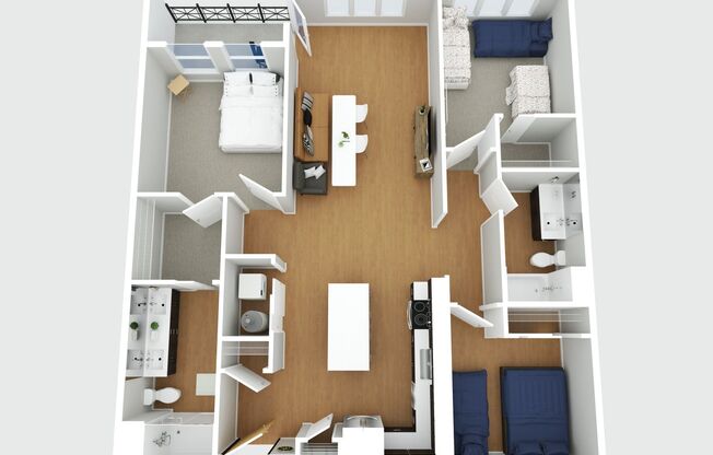 2 beds, 2 baths, 1,294 sqft, $2,850, Unit 110 W Beall #311