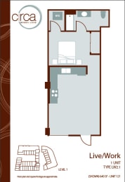 Studio, 1 bath, $2,154