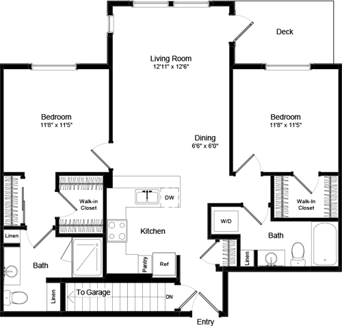 2 beds, 2 baths, 1,095 sqft, $2,731, Unit 205