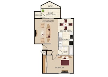 1 bed, 1 bath, 634 sqft, $2,099