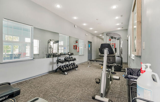 Fitness Center With Free Weights& Cardio Equipment