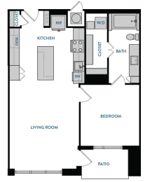 1 bed, 1 bath, 822 sqft, $1,998