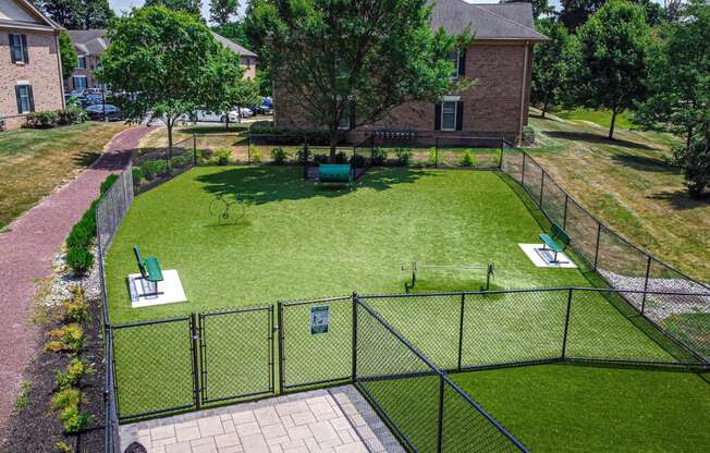 Dog Run Aerial View at Heritage Court, Ewing, NJ