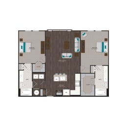 2 beds, 2 baths, 1,194 sqft, $1,878