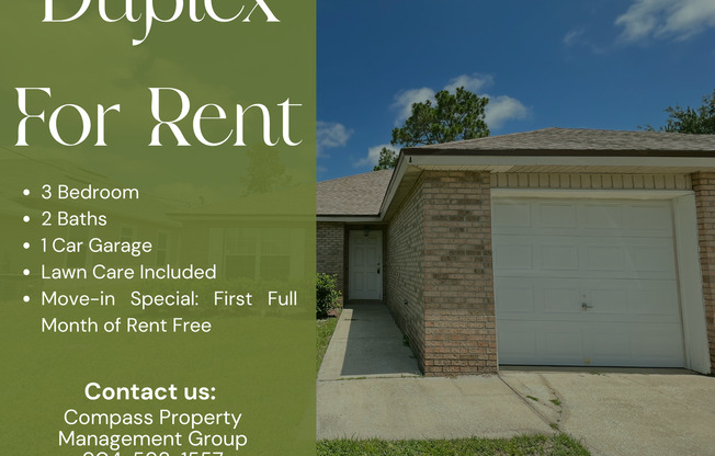 Comfortable 3-Bedroom Home with Garage – Lawn Care Included!