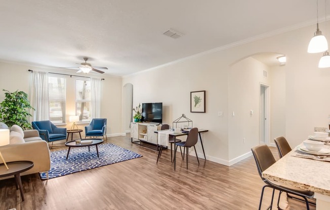Living Room With Kitchen at The Oasis at Lakewood Ranch, Bradenton, FL