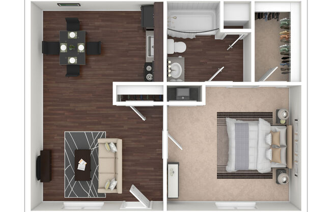 1 bed, 1 bath, 656 sqft, $995