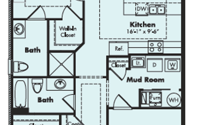 2 beds, 2 baths, 1,291 sqft, $2,545, Unit 6304