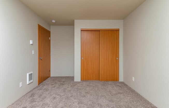 Bedroom entrance and closet