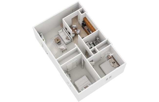 2 beds, 1 bath, 800 sqft, $895, Unit 3620-17