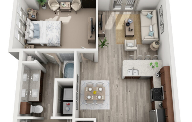 1 bed, 1 bath, 806 sqft, $1,204