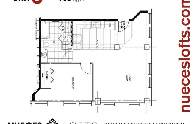 1 bed, 1 bath, 763 sqft, $1,325