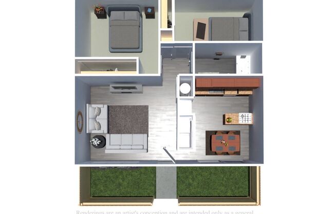 2 beds, 1 bath, 835 sqft, $1,480, Unit 521