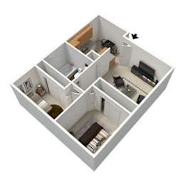 2 beds, 1 bath, 819 sqft, $1,375