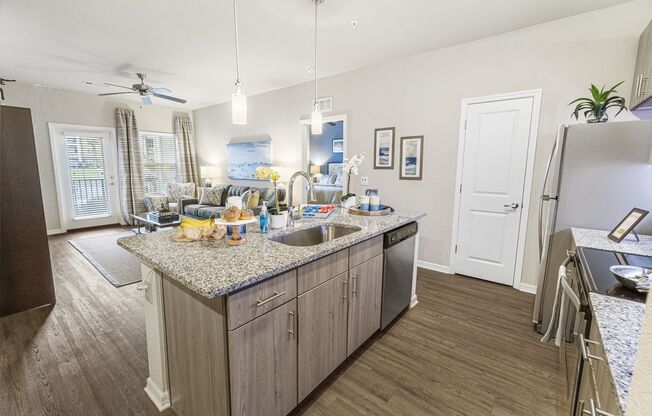 Kitchen islands with deep basin sink and diswasher