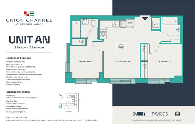 2 beds, 2 baths, $6,250, Unit 8AN