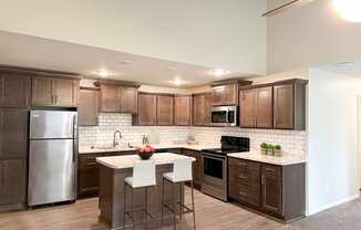 Updated kitchen in Lansing Apartments | Pine Lane Estates Apartments near Eastwood Towne Center