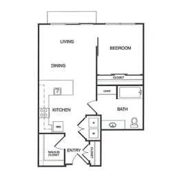 1 bed, 1 bath, 705 sqft, $1,935