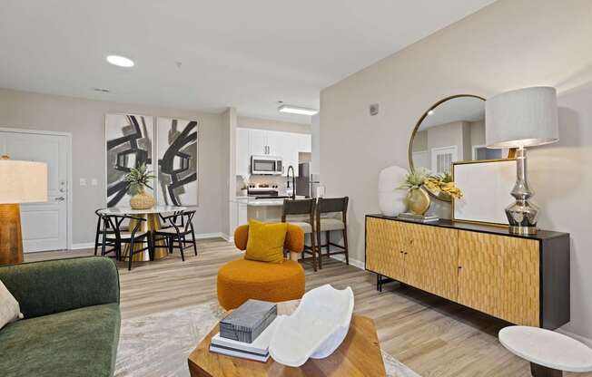 Flatiron West Trade Apartments leasing office community room