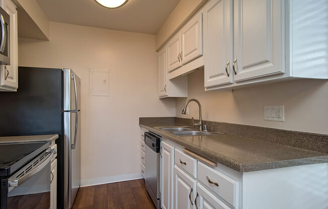 Stainless Steel Sink Dishwasher at St. Charles Oaks Apartments, Thousand Oaks, 91360