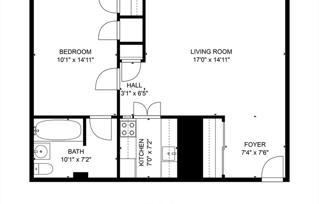 1 bed, 1 bath, 686 sqft, $1,430, Unit 610