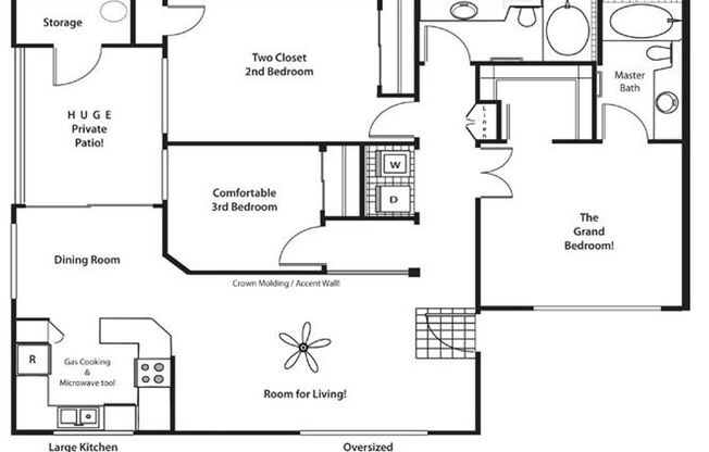 3 beds, 2 baths, 1,368 sqft, $1,850, Unit 1528