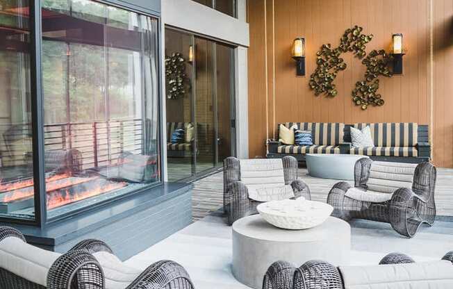 Cumberland Apartments - Vinings Lofts and Apartments - double sided fireplace