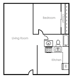 1 bed, 1 bath, 659 sqft, $995