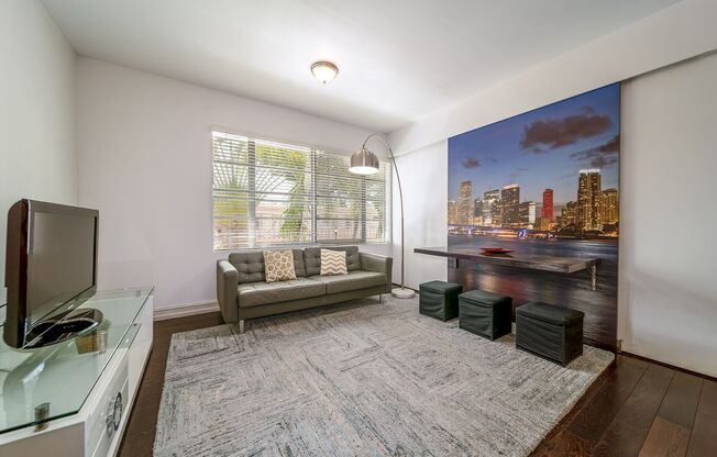 Tastefully furnished 1 bed/1 bath unit in 4-unit boutique building the heart of South Beach!