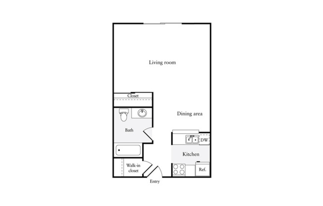 Studio, 1 bath, 486 sqft, $2,009, Unit 6423