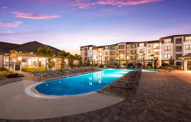 Twilight at The Oasis at Crosstown, Orlando, Florida