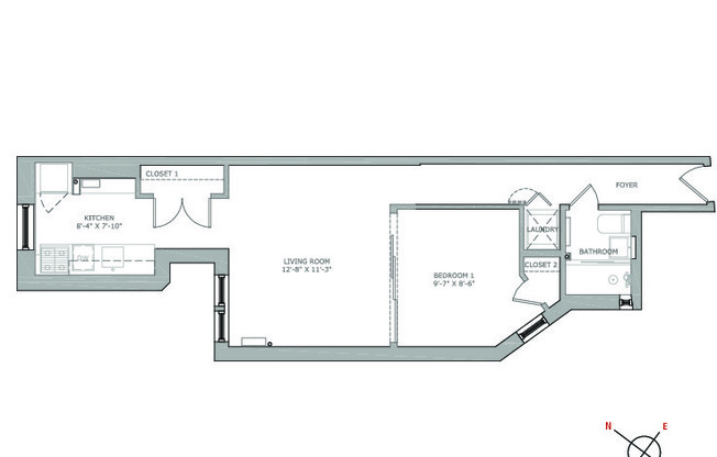 1 bed, 1 bath, 523 sqft, $3,300, Unit 11