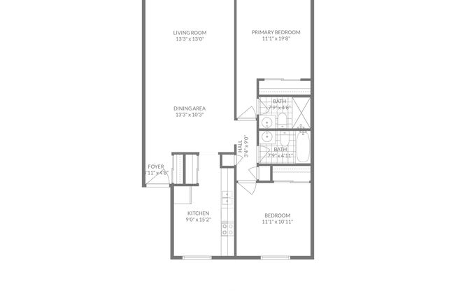 2 beds, 2 baths, 925 sqft, $1,230, Unit WM 9352-E UR