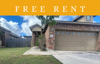 1 Month Free Rent /  3/2/2 / Interior Washer Dryer Connections/ Wood Like Tile & Carpet Mix / Fenced in Yard / CISD