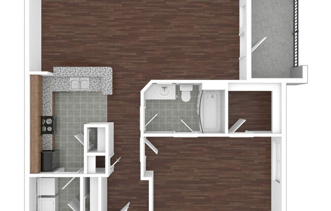 1 bed, 1 bath, 835 sqft, $1,123