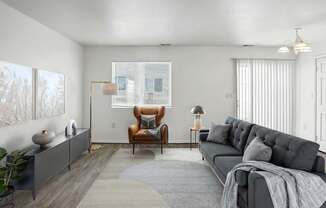 Living Room at Oakstone Apartments, Clearfield, Utah
