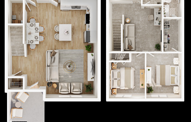 2 beds, 2.5 baths, 1,181 sqft, $1,450, Unit 3660-5