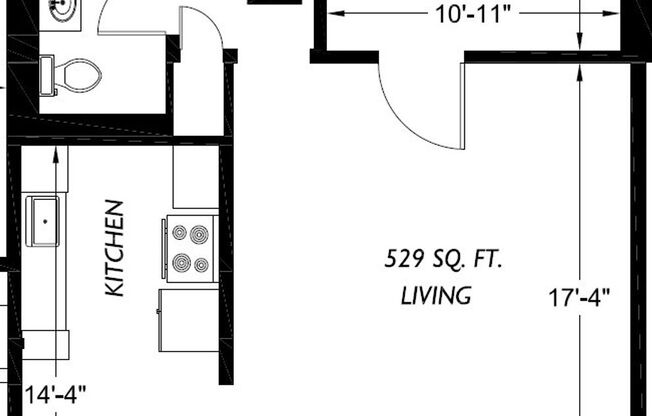 Studio, 1 bath, 454 sqft, $1,495, Unit 209